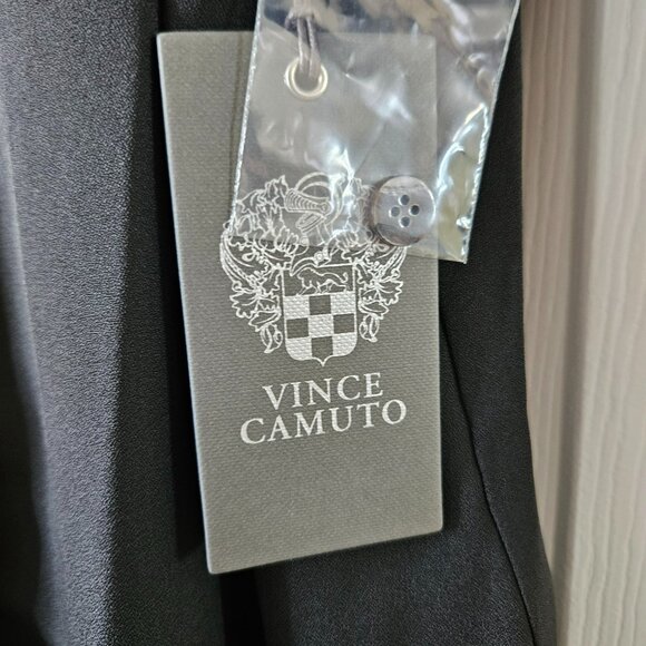 Vince Camuto Top Blouse Womens Sz L Short Balloon Sleeves V-Neck Placket NWT - Picture 7 of 9